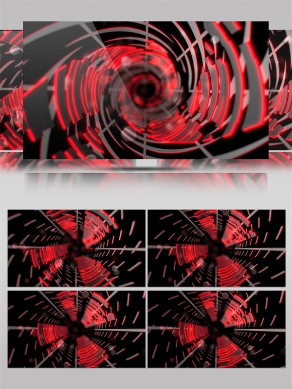 红色旋涡光束动态视频素材
