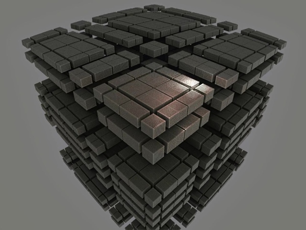 抽象方块矩阵视频素材