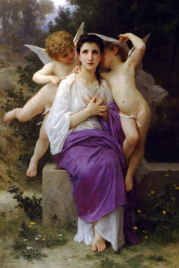 油画维纳斯与小天使图片