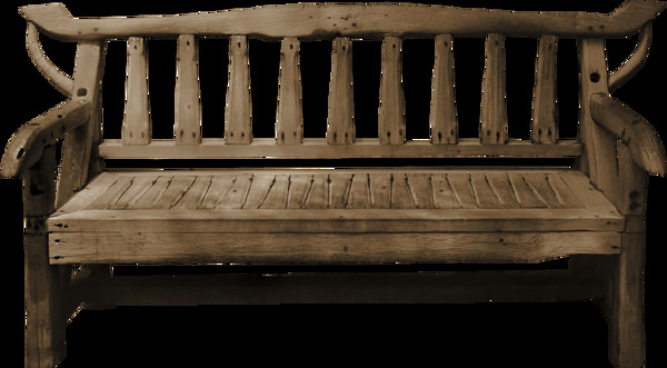 简约古代木制长椅图案元素0