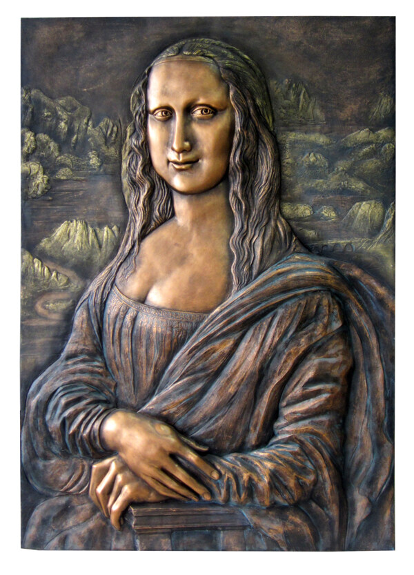 蒙娜丽莎壁画图片