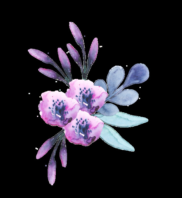 馨子花枝透明装饰素材
