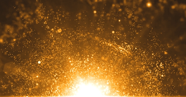 金色粒子科技背景