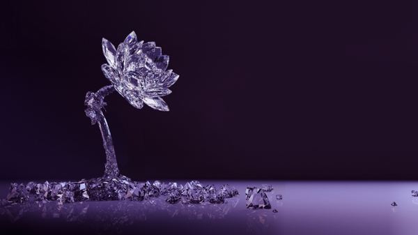 莲花水晶紫色晶体