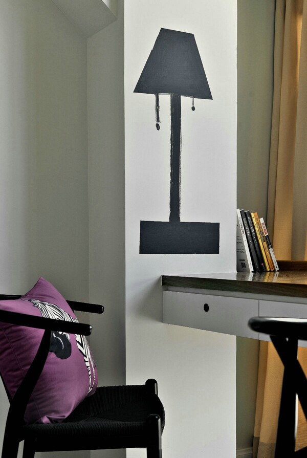 现代简约室内书桌台灯设计图