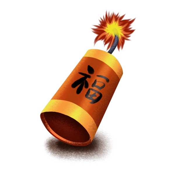 中国风鞭炮炮竹手绘素材可商用插画元素