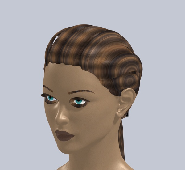 人类女性的头CAD模型