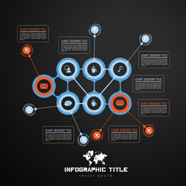 创意黑色信息图表矢量素材