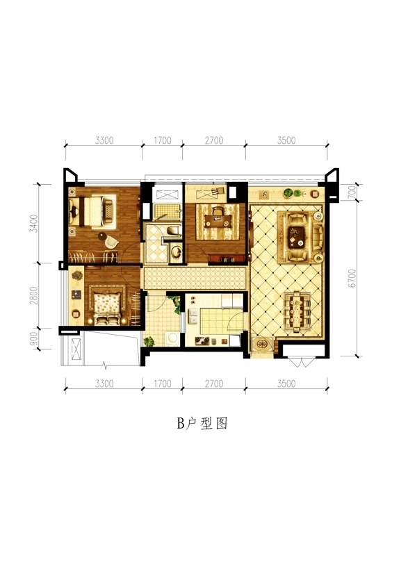 高端平面户型图