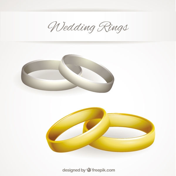 金和银结婚戒指