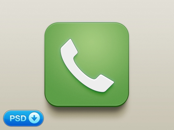 绿色电话图标设计