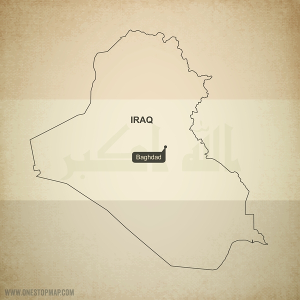 矢量伊拉克地图