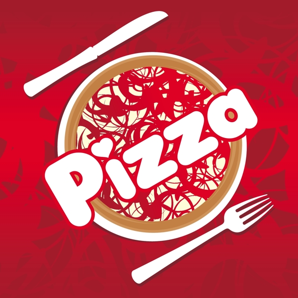 披萨主题菜单设计矢量