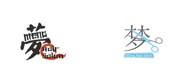 理发店发廊logo标志标识源文件