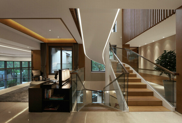 现代风室内设计楼梯效果图