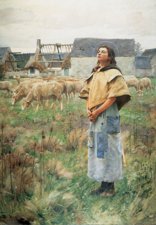 牧场里的女人油画肖像图片