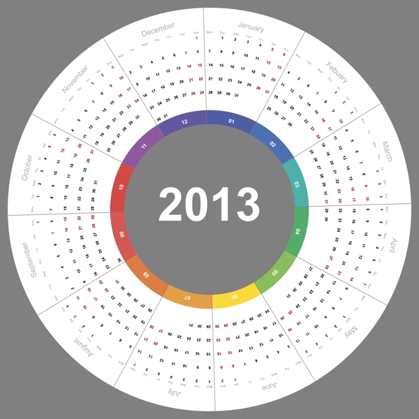 创意2013日历设计元素矢量集11