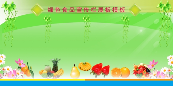绿色食品宣传展板图片
