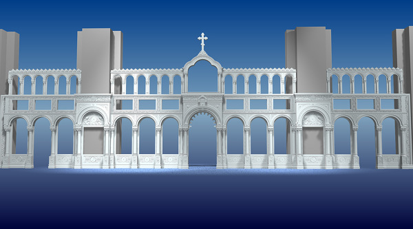3D欧式教堂门