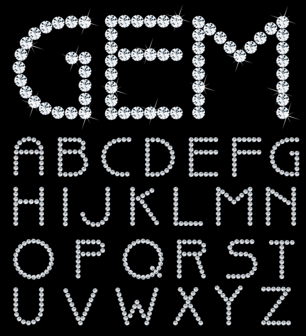 宝石钻石字母拼音图片