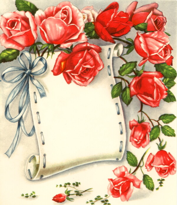 玫瑰花框图片