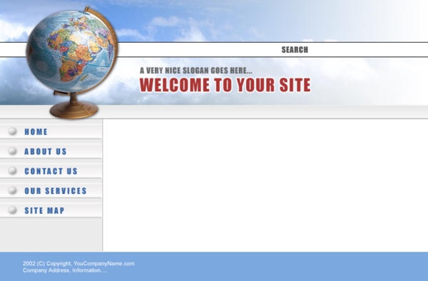 天空地球仪企业网站模板