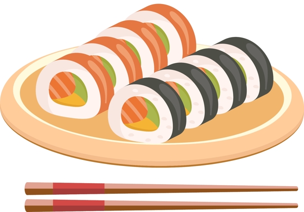 日式寿司三文鱼海苔