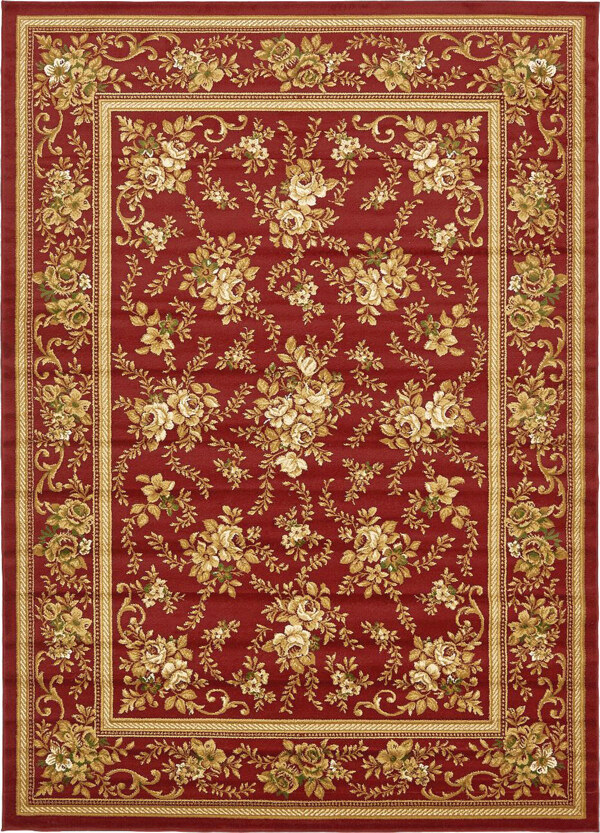 红色花卉纹理地毯花纹贴图jpg图片