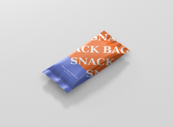 膨化食品包装袋智能贴图样机