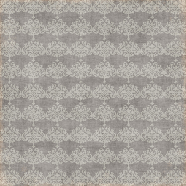 淡雅灰色欧式对称墙纸花纹图片