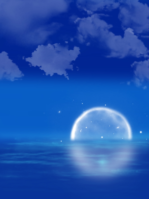 海上夜色星空背景