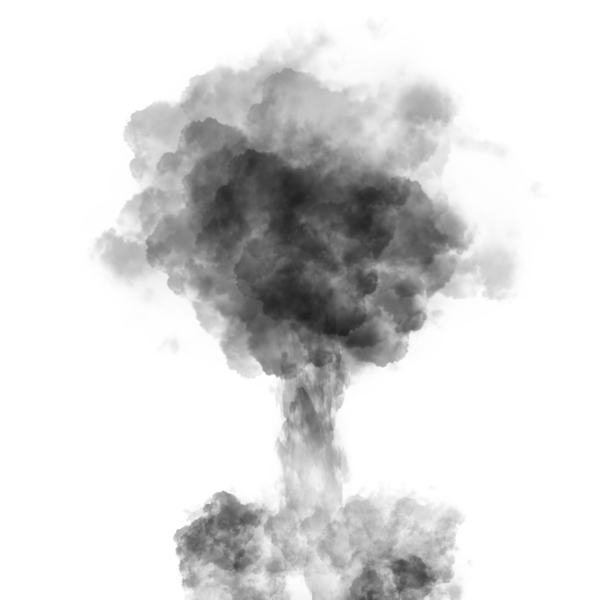 水墨烟雾墨色效果商用元素蘑菇云原子弹