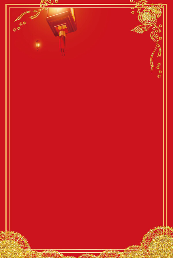 红色中国节日气氛广告背景