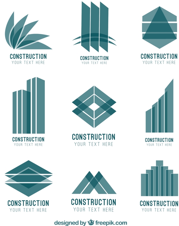 9款抽象建筑标志矢量素材
