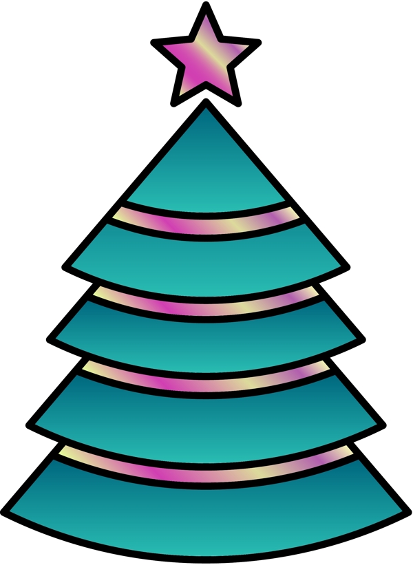 创意圣诞树icon图标