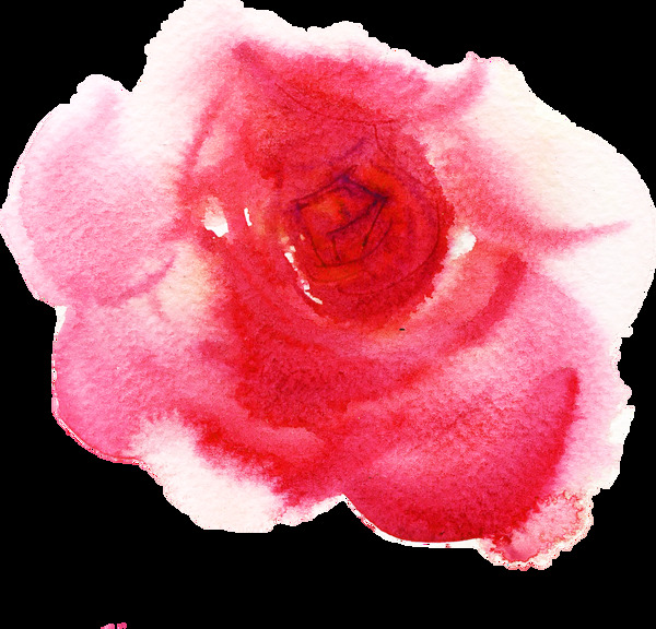 血红花瓣卡通透明素材