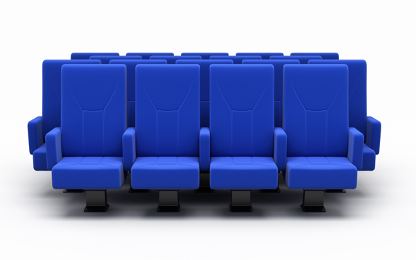 电影院蓝色座椅图片