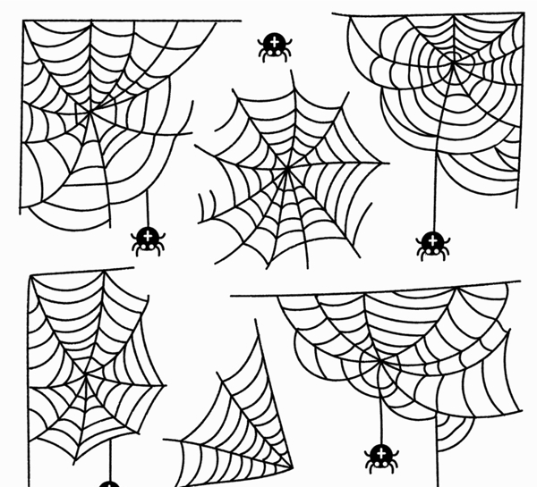 创意蜘蛛网和蜘蛛矢量素材