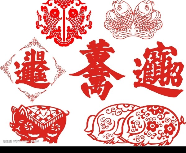 花纹吉祥图案新年云纹春节图片