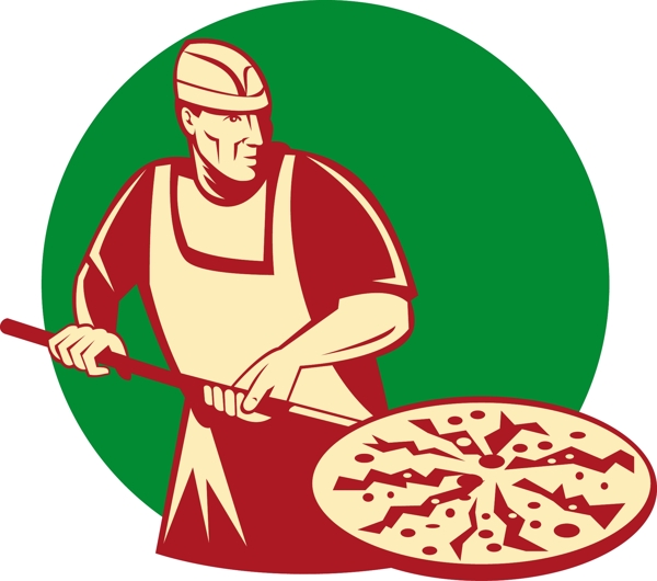 比萨制造商或贝克控股的烤盘