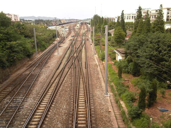 吉安火车站铁轨图片