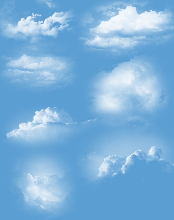 蓝天白云云彩云朵分层素材