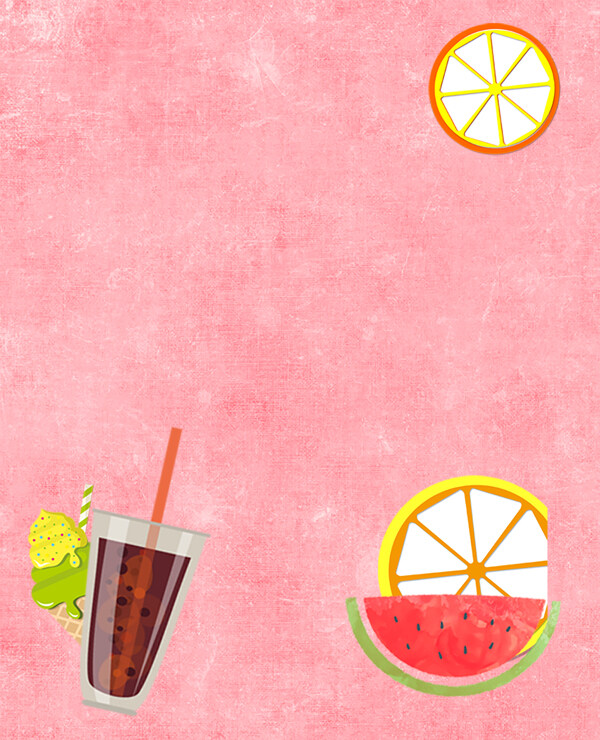 夏季红色水果饮料背景