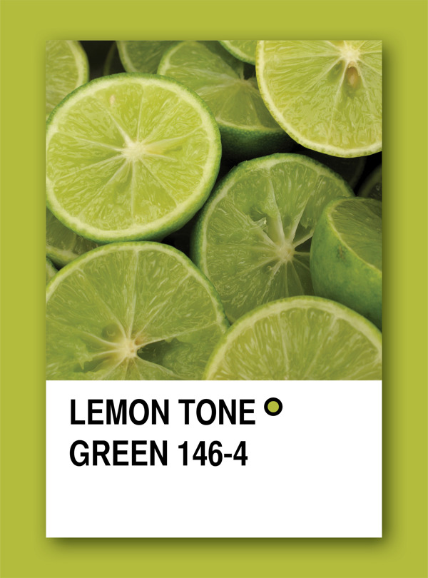 柠檬色调的绿颜色样本设计
