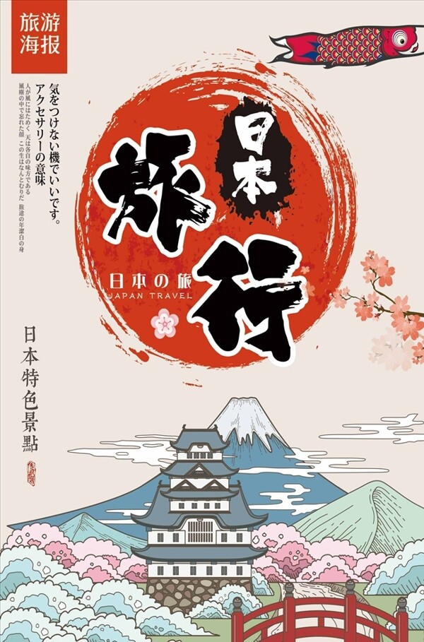 卡通日本旅游海报