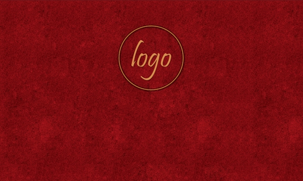 红色婚礼背景logo