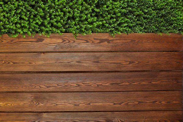 绿植木板