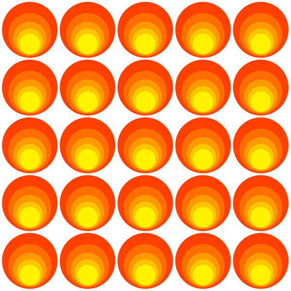 橙黄色同心圆圈底纹