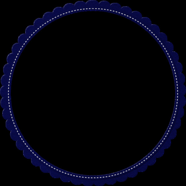 手绘蓝色圆圈元素