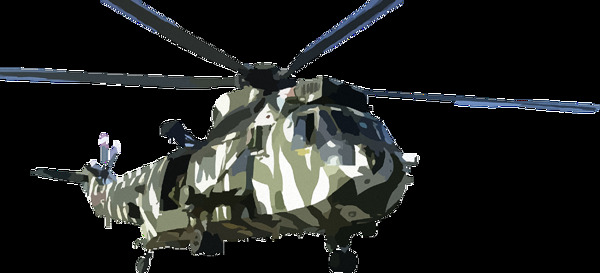 螺旋桨军用直升机免抠png透明图层素材